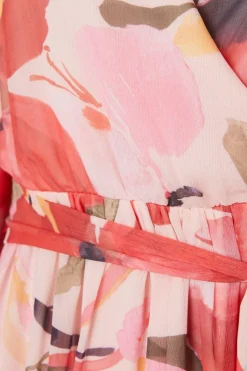 Kimono Sleeve Hi Lo Wrap Dress