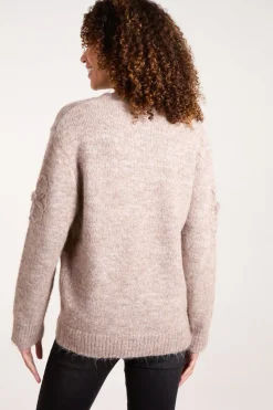 Knit Flower Embroidery Jumper