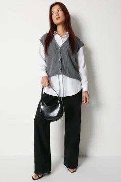 Knitted Button Through Waistcoat