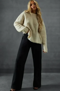 Knitted Crew Neck Oversized Jumper