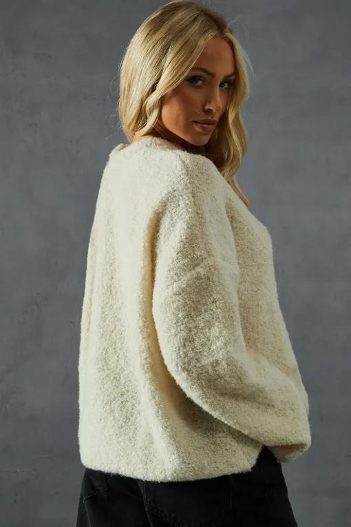 Knitted Crew Neck Oversized Jumper