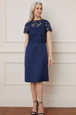 Lace 2 In 1 Overlay Shift Dress