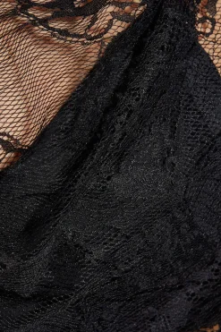 Lace Balloon Sleeve Corsage Blouse