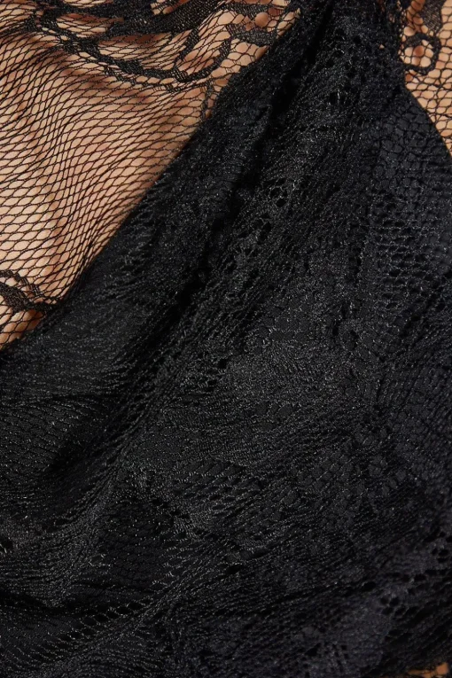 Lace Balloon Sleeve Corsage Blouse