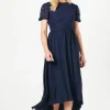 Lace Drop Hem Midaxi Dress