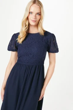 Lace Drop Hem Midaxi Dress