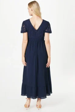 Lace Drop Hem Midaxi Dress