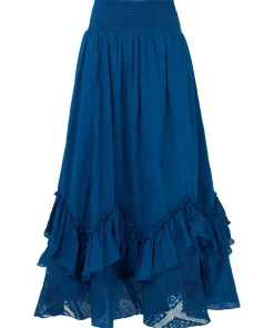 Lace Godet Maxi Skirt