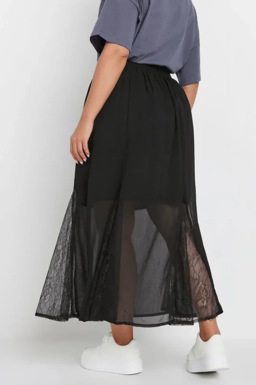 Lace Godet Maxi Skirt