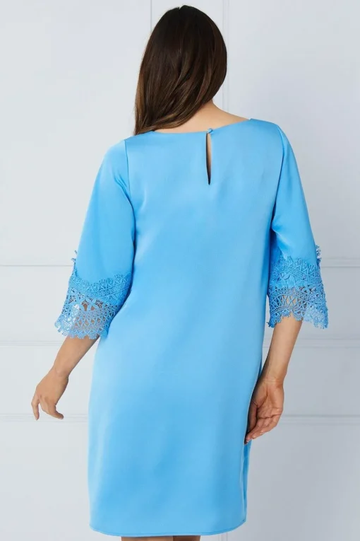 Lace Kimono Sleeve Shift Dress