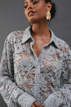 Lace Oversized Shirt