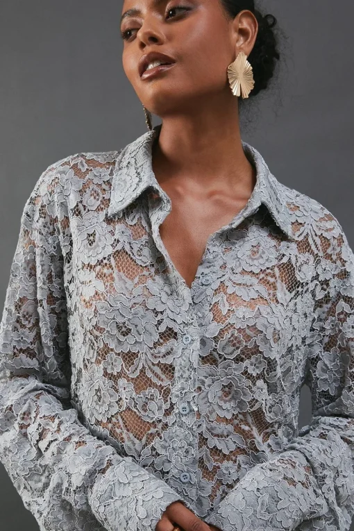 Lace Oversized Shirt