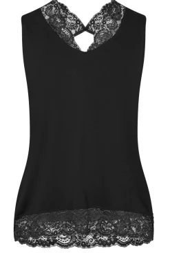 Lace Trim Keyhole Swing Vest Top