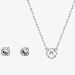 Ladies Constella Rhodium Plated Jewellery Set 5647663