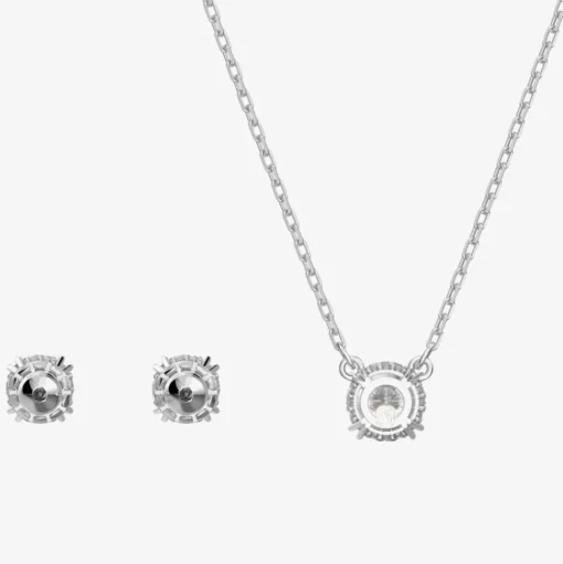Ladies Constella Rhodium Plated Jewellery Set 5647663