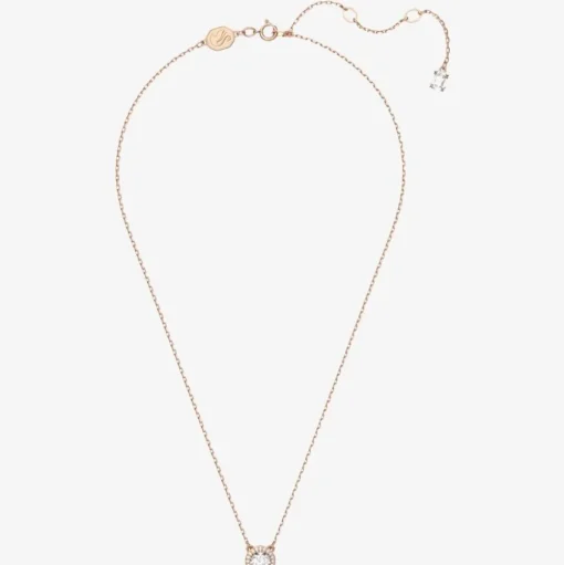 Ladies Constella Rose Gold-Plated Halo Necklace 5636272