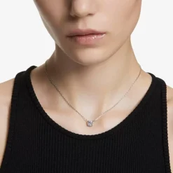 Ladies Constella Silver Cubic Zirconia Necklace 5636706