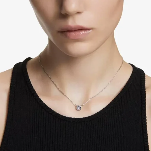 Ladies Constella Silver Cubic Zirconia Necklace 5636706
