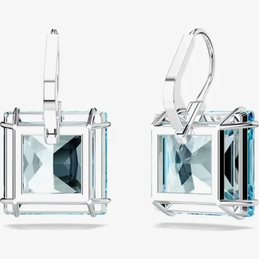 Ladies Millenia Blue Square Cut Dropper Earrings 5619472