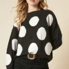 Large Polkadot Crew Neck Jumper