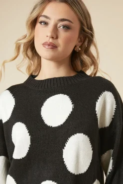 Large Polkadot Crew Neck Jumper