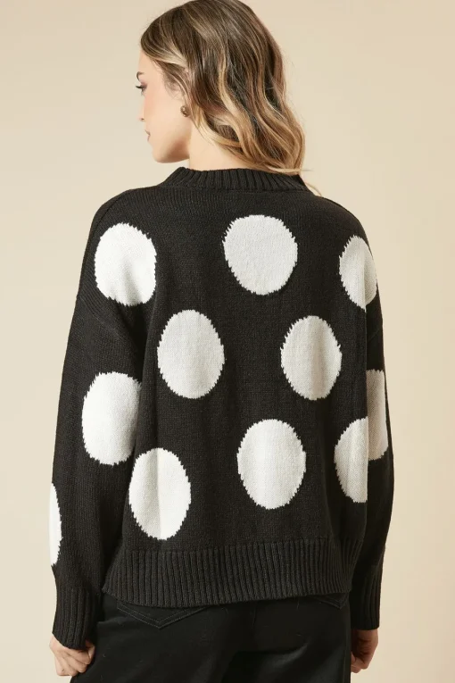 Large Polkadot Crew Neck Jumper