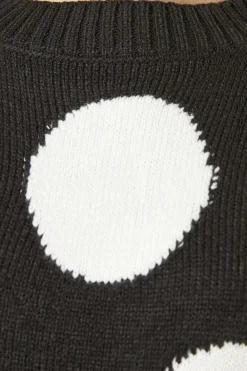 Large Polkadot Crew Neck Jumper