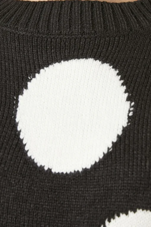 Large Polkadot Crew Neck Jumper
