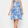 Leaf Print Mini Dress