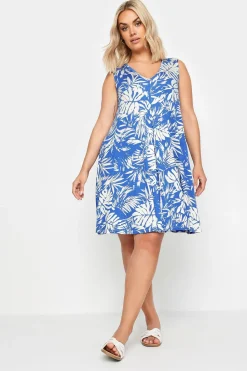 Leaf Print Mini Dress