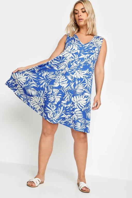 Leaf Print Mini Dress