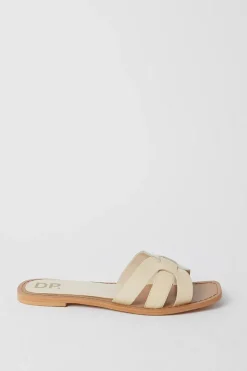 Leather Jemma Woven Sliders