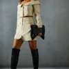 Leather Look Block Heel Knee High Boots