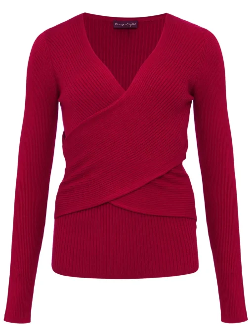 Lelyah Wrap Knit Top-