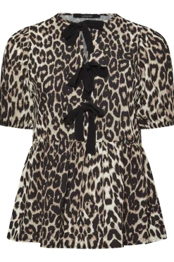 Leopard Print Bow Top