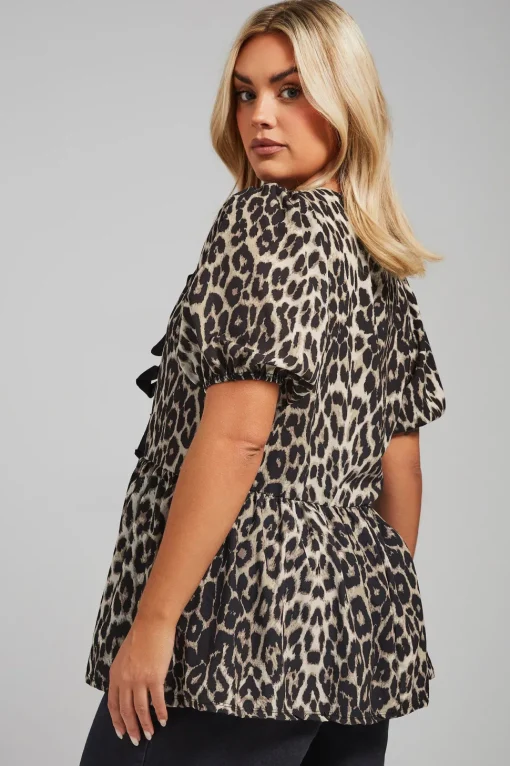 Leopard Print Bow Top