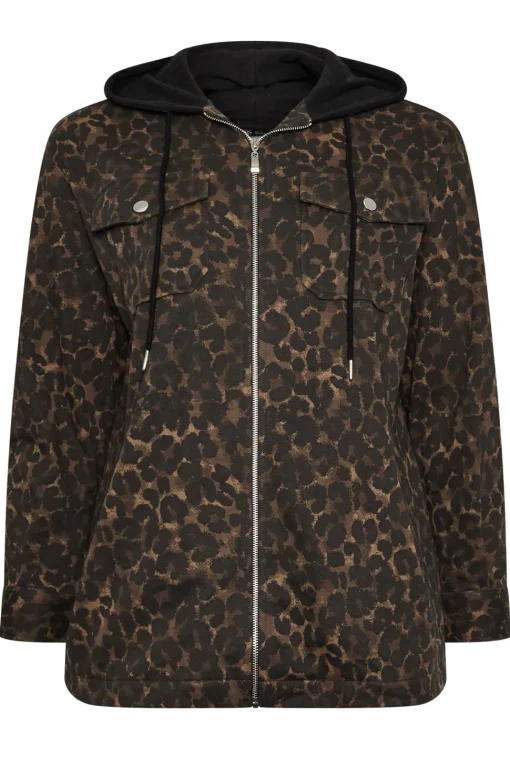 Leopard Print Hooded Shacket