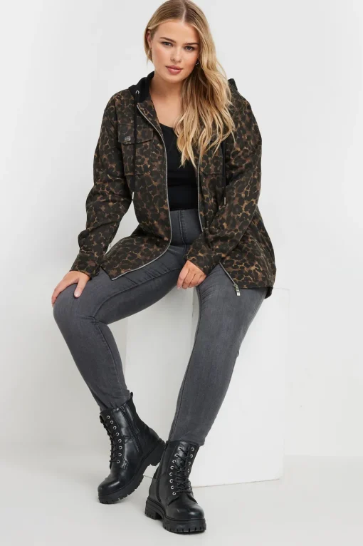Leopard Print Hooded Shacket
