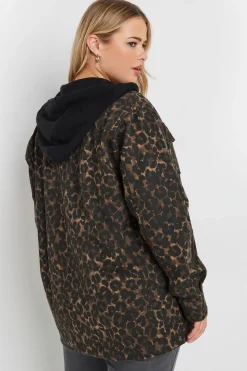 Leopard Print Hooded Shacket