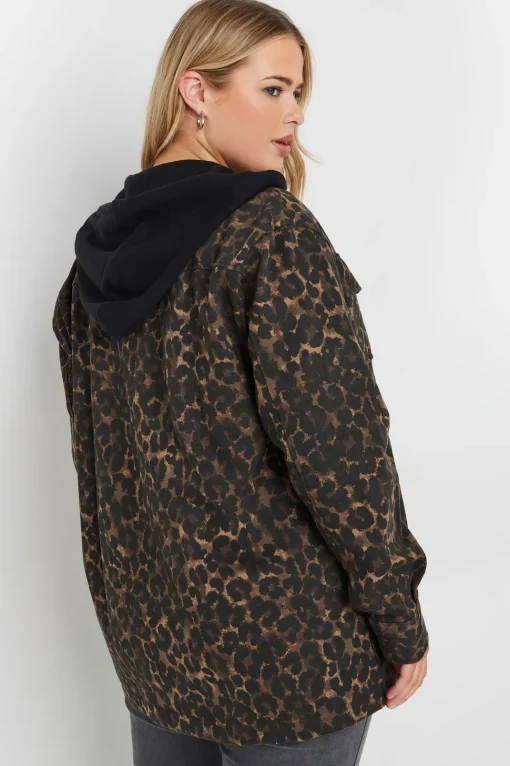 Leopard Print Hooded Shacket