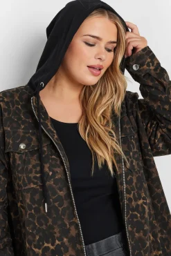 Leopard Print Hooded Shacket