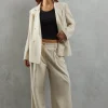 Linen High Waist Wide Leg Trouser