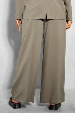 Linen Look Boxy Tailored Trouser
