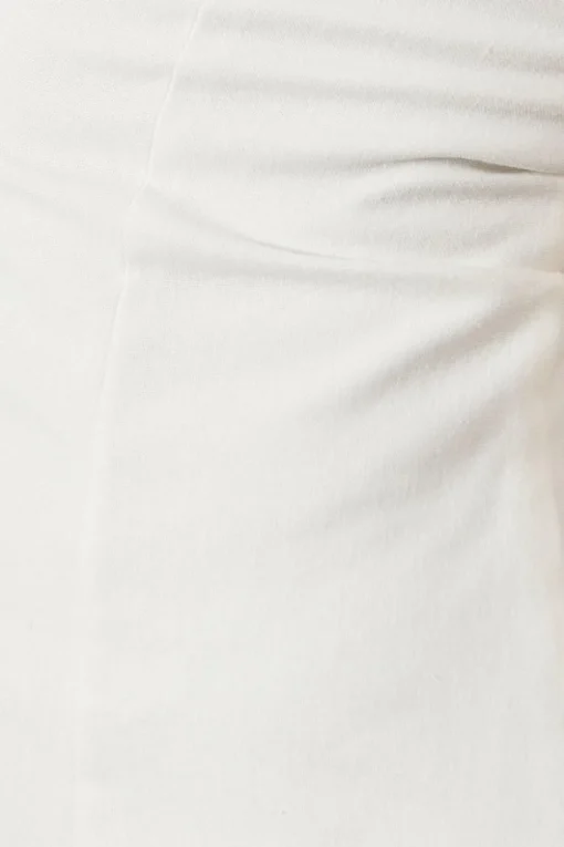 Linen Look Hook & Eye Detail Bandeau A-line Mini Dress