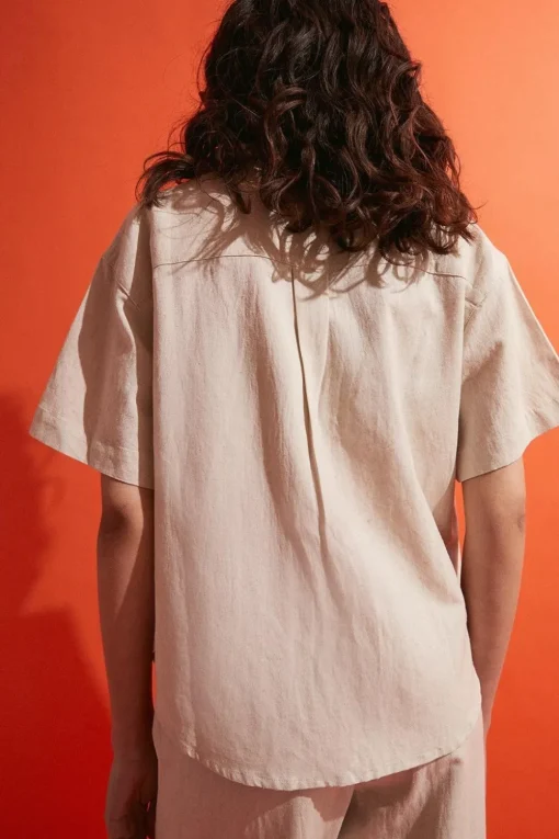 Linen Mix Short Sleeve Shirt