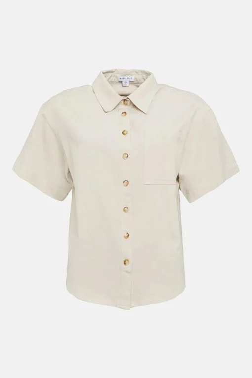 Linen Mix Short Sleeve Shirt