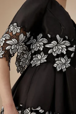 Lisa Tan Lace Hem Jacket