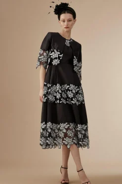 Lisa Tan Lace Hem Jacket