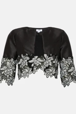 Lisa Tan Lace Hem Jacket