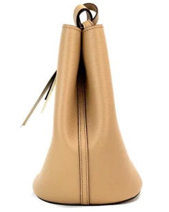 Lola Small Leather Shoulder Bag Sand